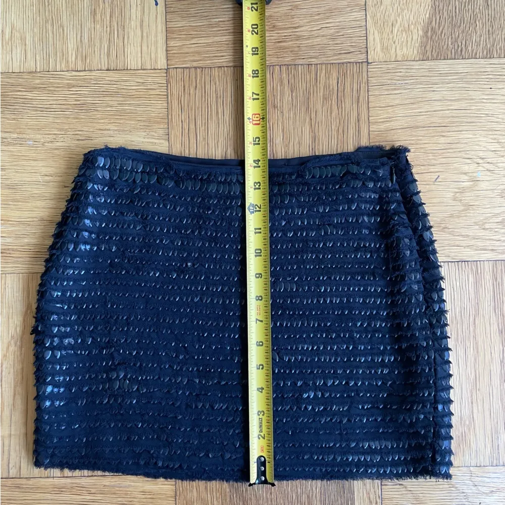 Zara Woman navy/black chiffon and sequin covered mini skirt XS/S party/festive - Image 6