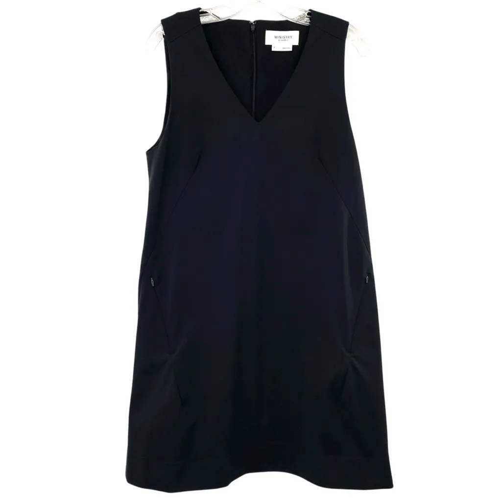 Ministry Of Supply Kinetic Black Shift Dress Size 8 - Image 5