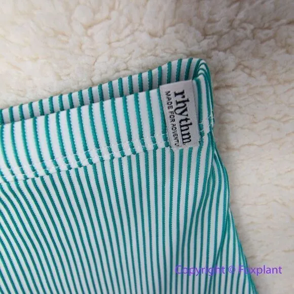 NEW Rhythm x Free People Noumea boy leg bikini‎ bottom, size L Green Size L - Image 7