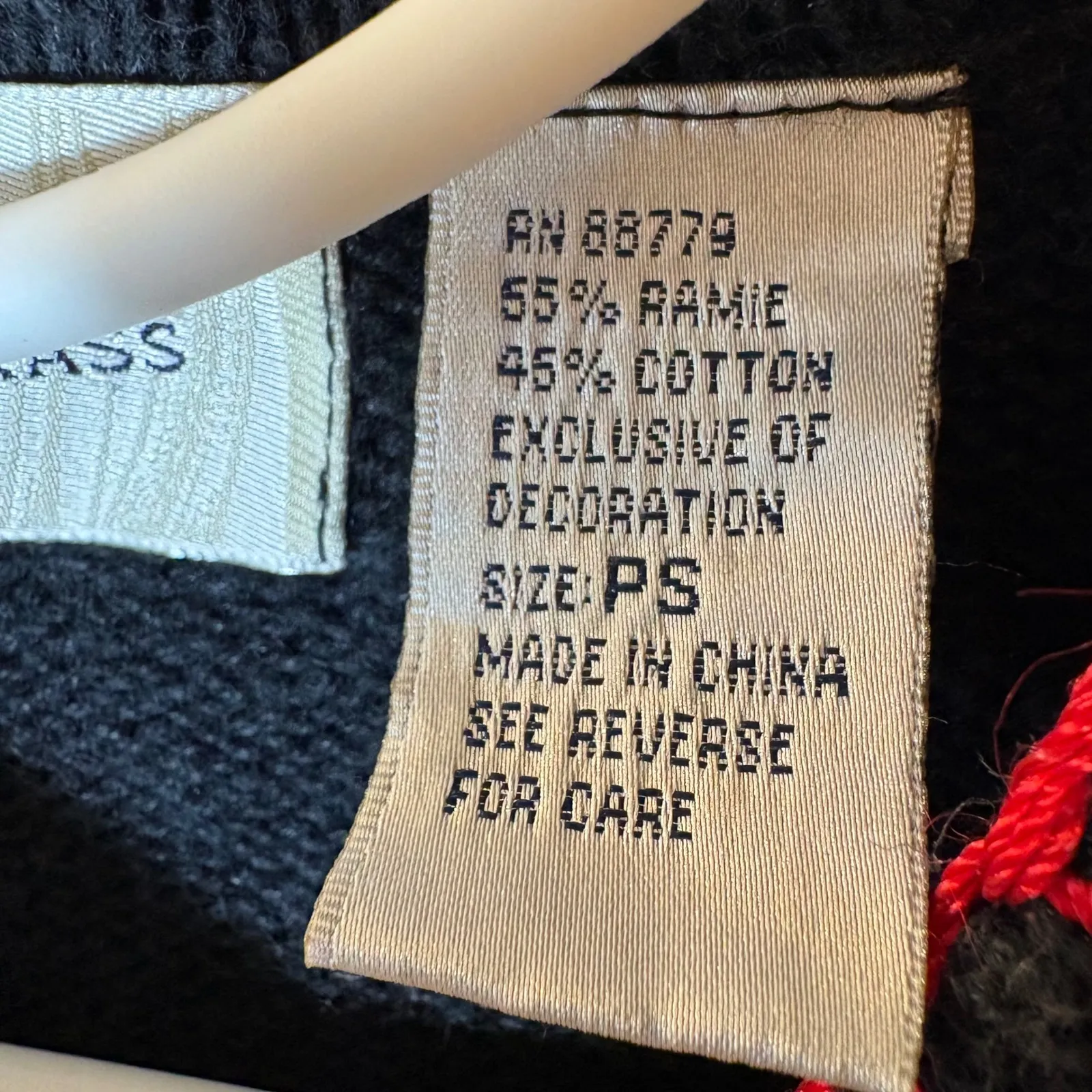 Lemon Grass Sequin Christmas Cardigan Sweater Size PS Black - Image 5