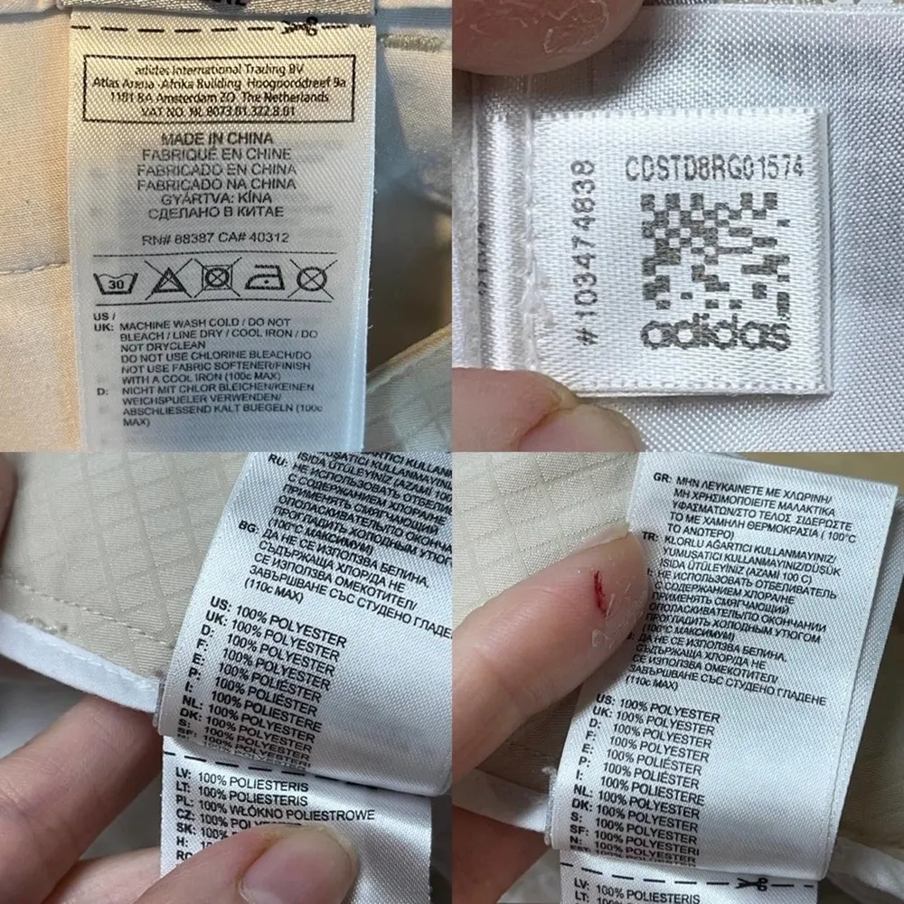 Adidas Women’s Beige Golf Shorts Mid-Rise Climalite Bermuda Three Stripe Size 10 - Image 14