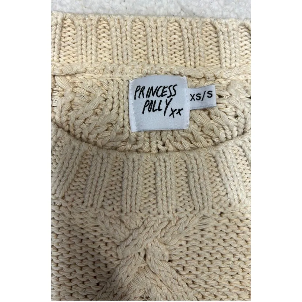 Princess Polly Beige Sweater Women size XS/S - Image 2