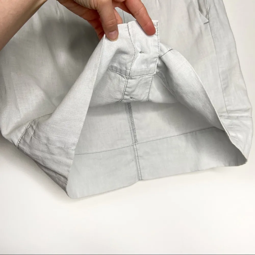 Paper Boy Button Front Linen Blend Skirt - Image 6