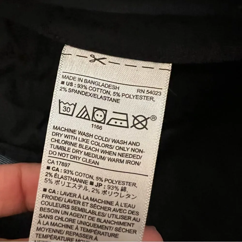 Banana Republic Sloan Fit Crop Chambray Pants Womens Blue Size 4 - Image 7