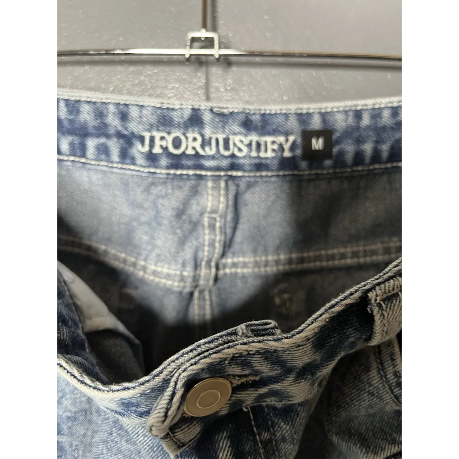 JFORJUSTIFY Black Cotton Multi Pocket Denim Mini Cargo Skirt MEDIUM Blue - Image 4