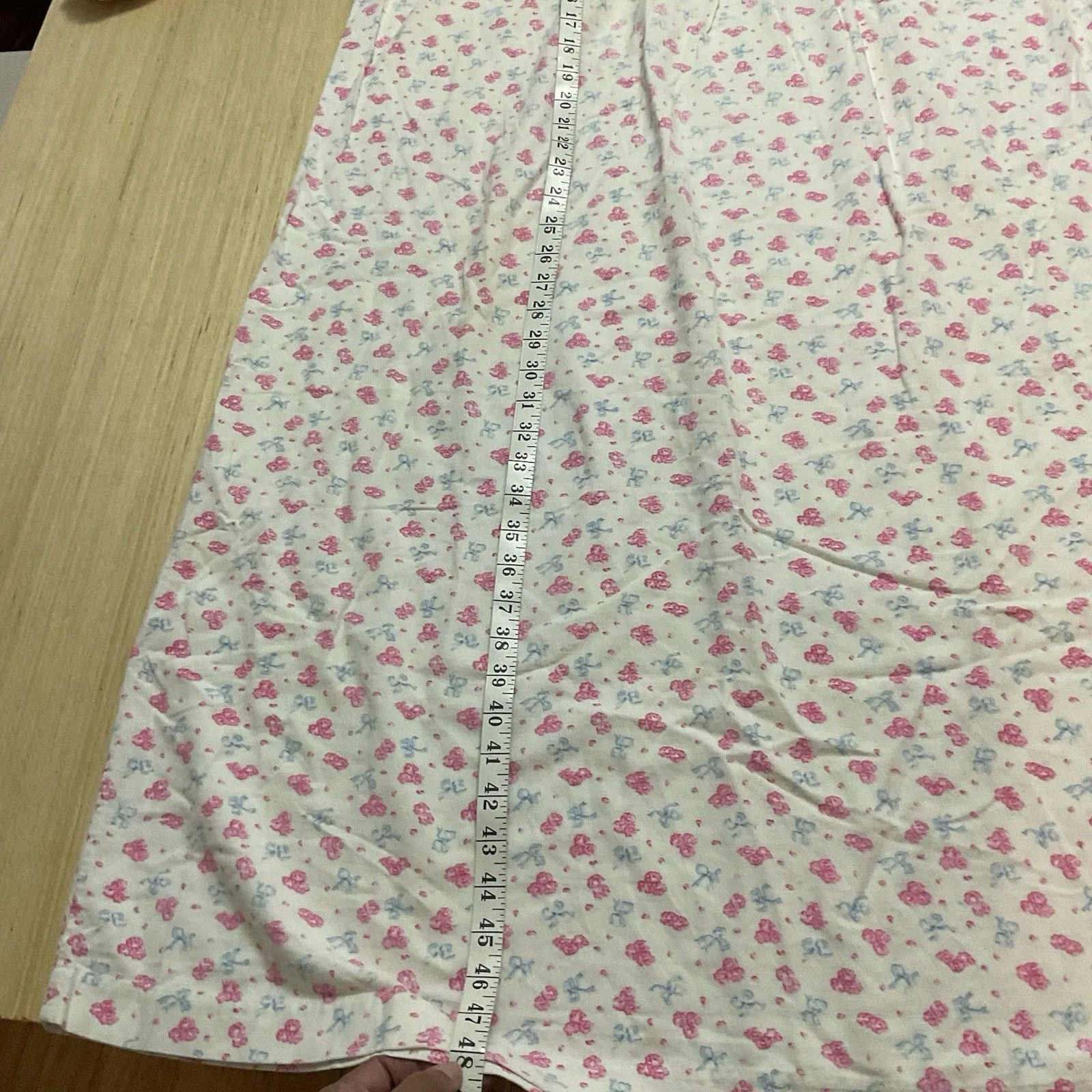 Vintage Modest Dream Details Floral Collared Cotton Nightgown Long Size XL White - Image 5