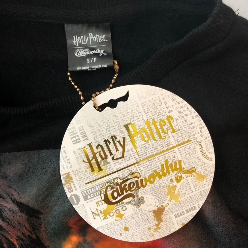 Cakeworthy Womens Harry Potter Sweatshirt Chamber of Secrets Crew Neck Black S - Image 3