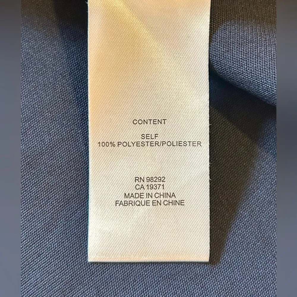 TIBI Cold Shoulder Suspender Drape Twill Black Mini Shift Dress Sz 0 - Image 11