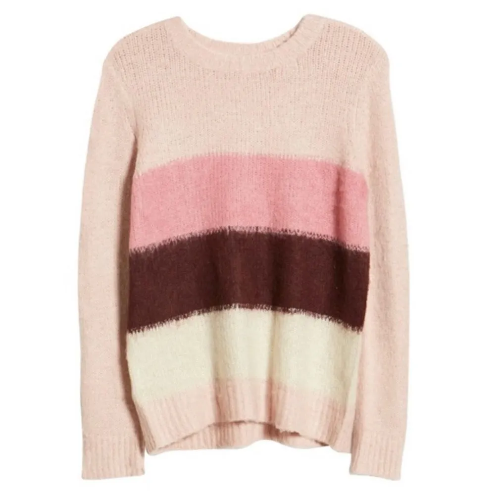 Vince Camuto Umbra Forest Pink Shadow Striped Sweater Size XL - Image 11