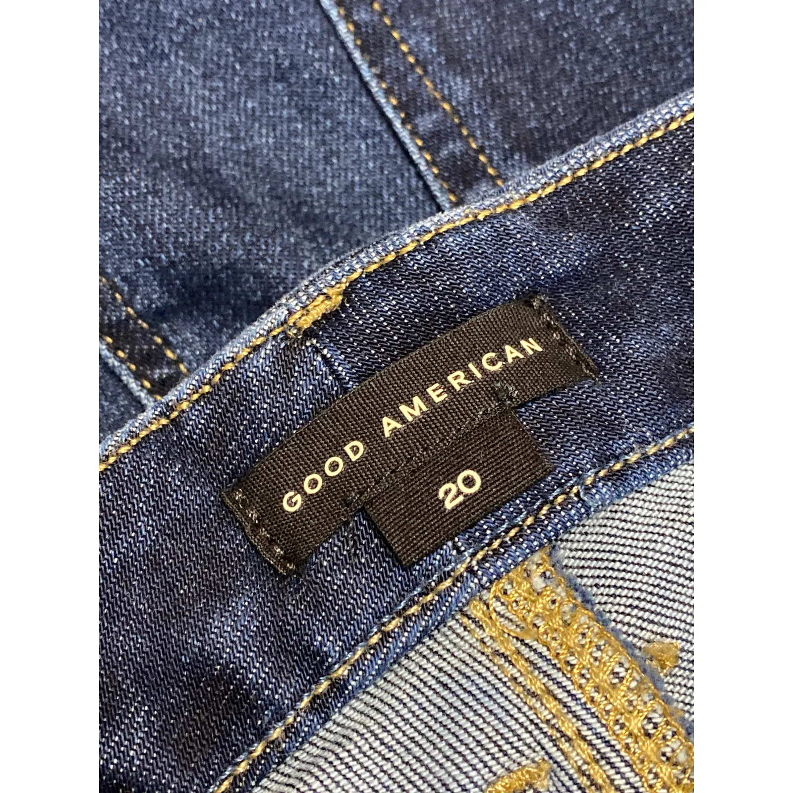 NEW Good American High Waisted Dark Wash Flared Bootcut Denim Jeans Pants Sz 20 - Image 4