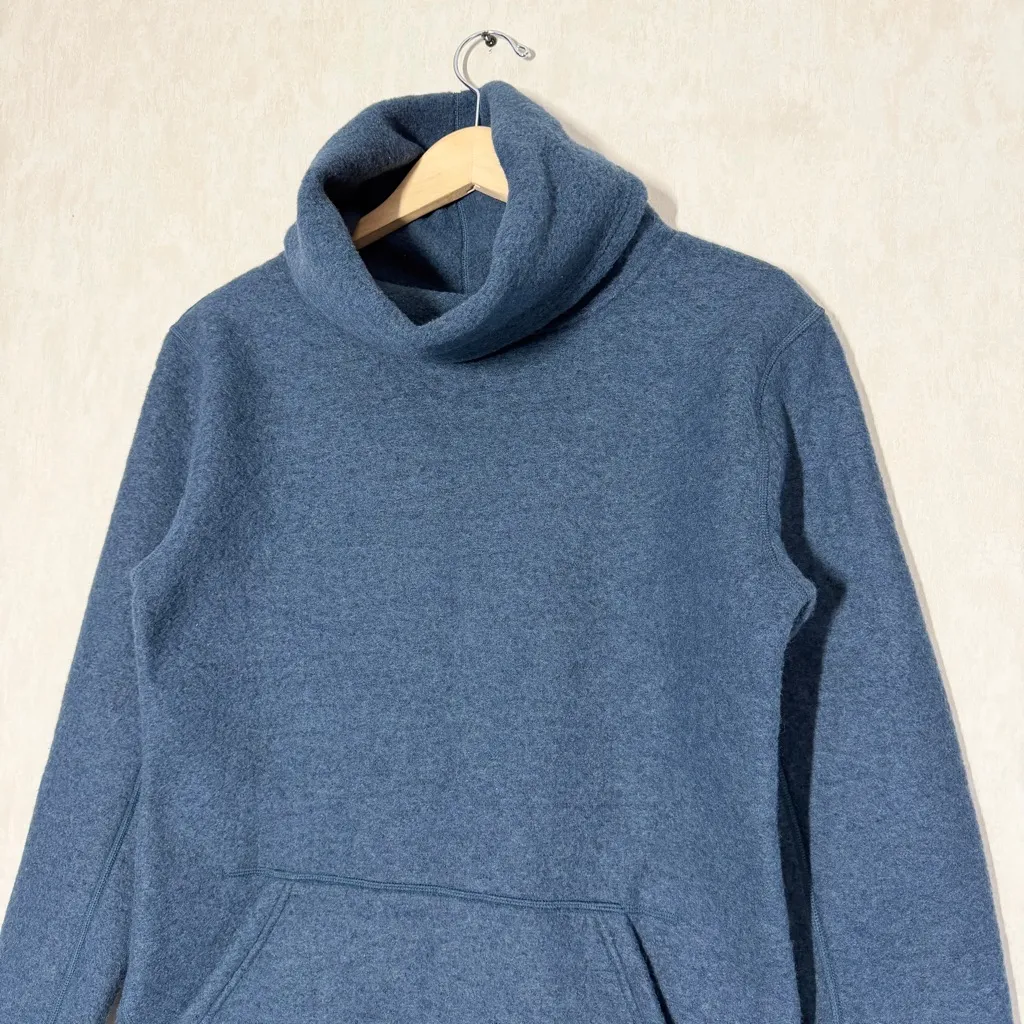 Smartwool Wool Blend Hudson Trail Fleece Pullover Turtleneck in Twilight Blue M - Image 5