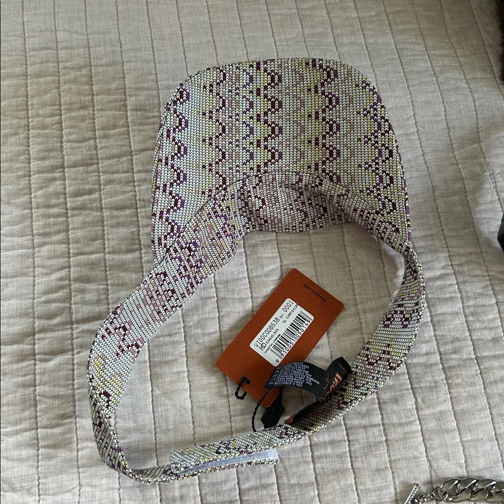 Missoni NWT  zig zag colorful printed OS Visor unisex - Image 7