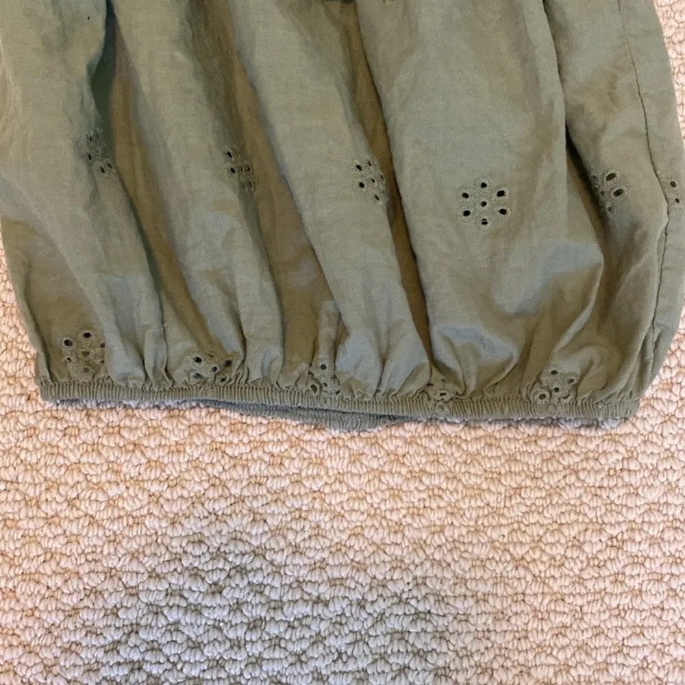 Green Eyelet Lace Women's Teen Girl Tube Top One Size Made in Italy - Image 2