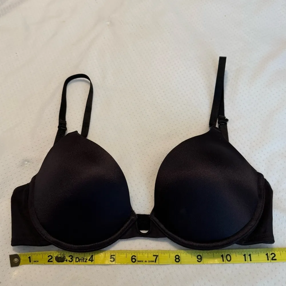 Lily of France Black Push Up Bra Size 34C Underwire Padded 3131415 - Image 8