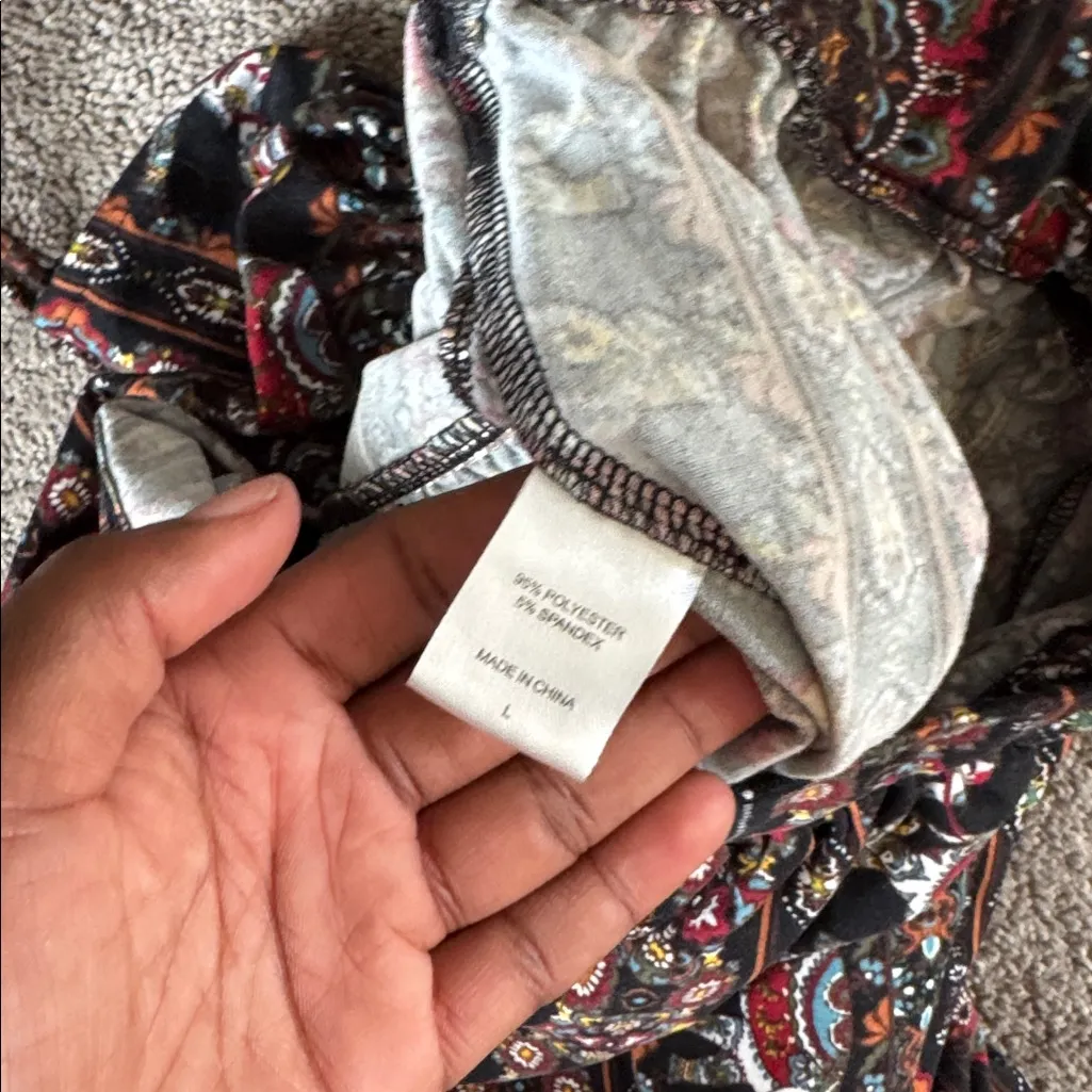 Earthbound Trading Co. Boho Cutout Jumpsuit SIZE L Size L - Image 4