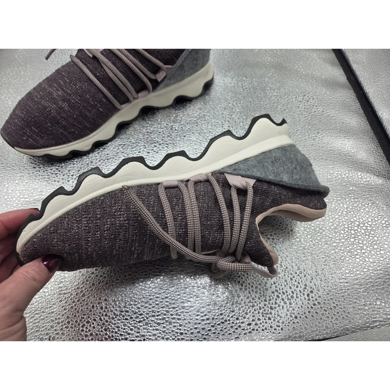 Sorel Kinetic Impact Lace Comfort Shoes Sneakers Women's Size 9.5 Purple Gray - Image 4