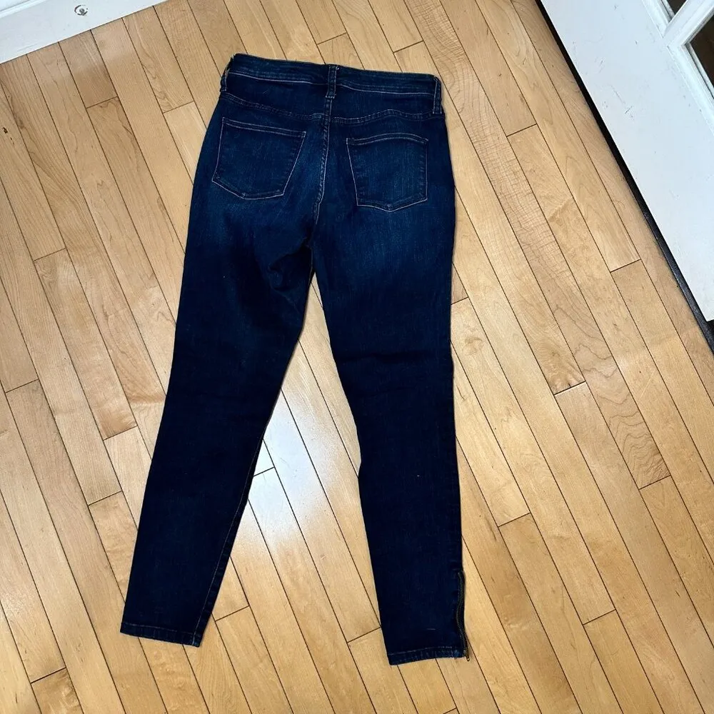 UNIVERSAL THREAD Dark Denim Side Zip Hem Stretch Jeans SIze 4 / 27R - Image 10