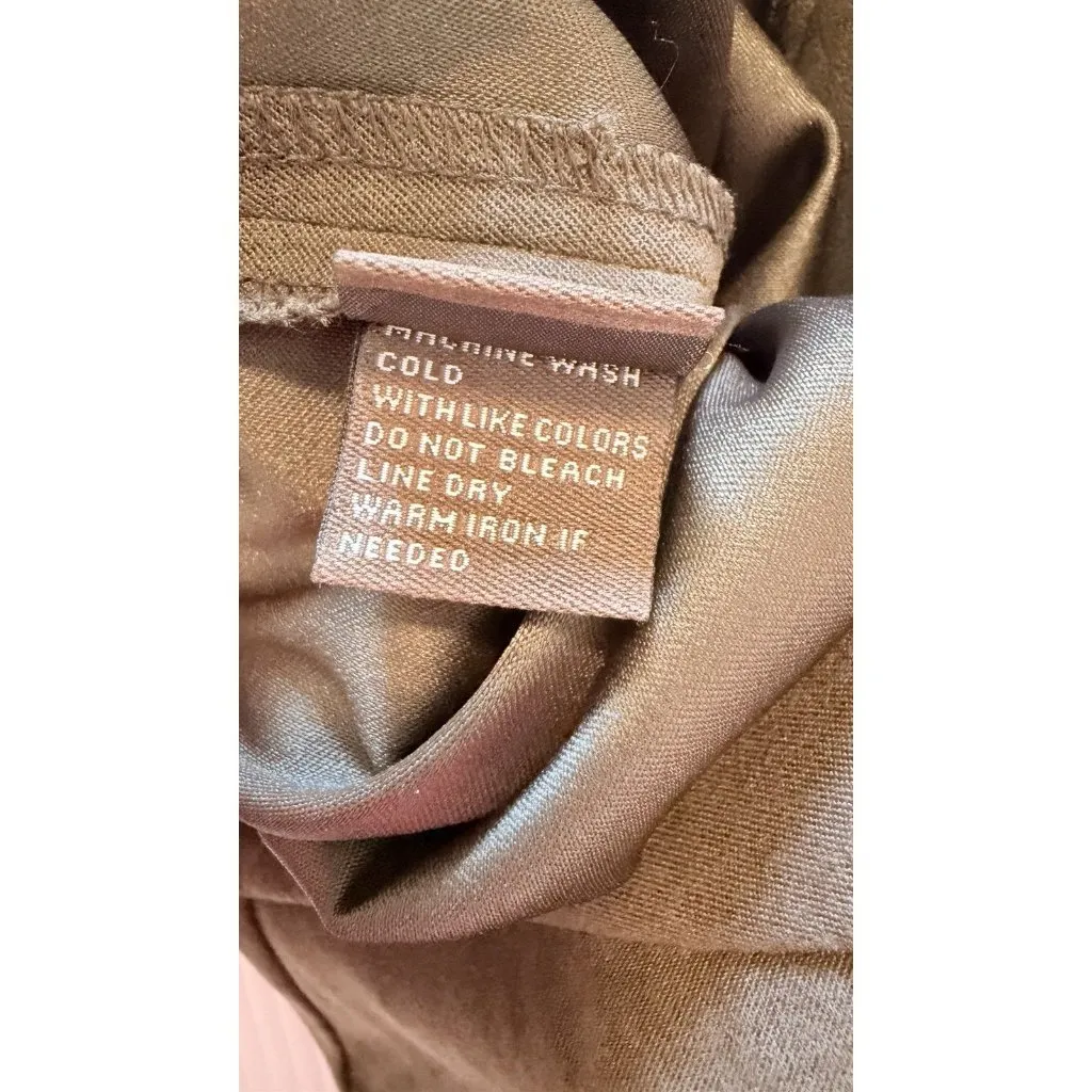 J. McLaughlin Chino Pants Womens 4 Brown Stretch Flat Front Straight Leg Preppy - Image 7