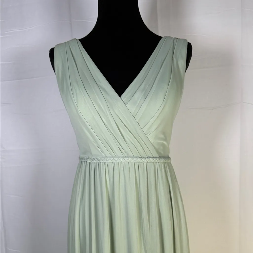 Azazie  Light Green Wrap Maxi Dress - Image 3