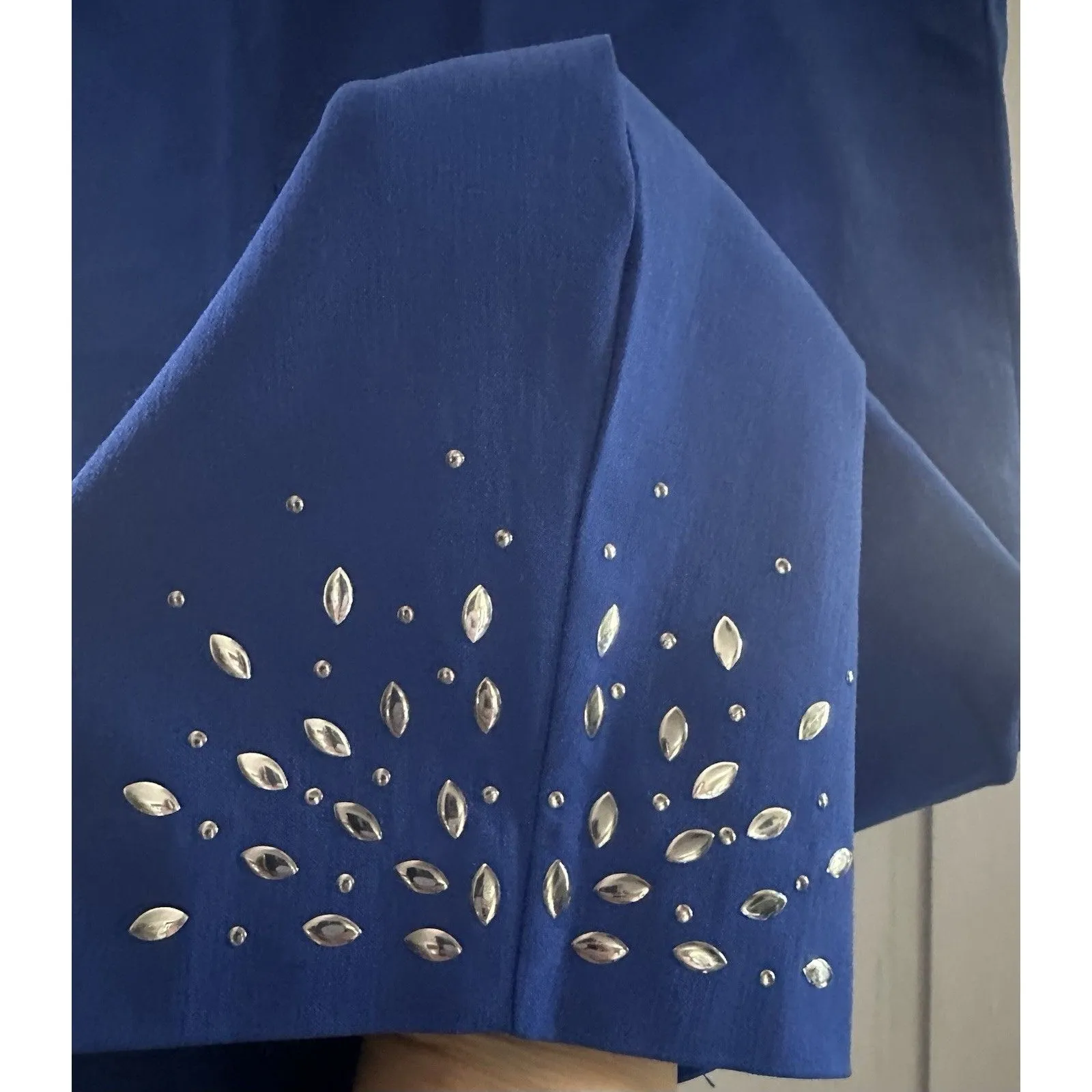 Avenue Royal Blue Straight Leg Embellished Ankle Pants Women’s Size 22 NWT - Image 3