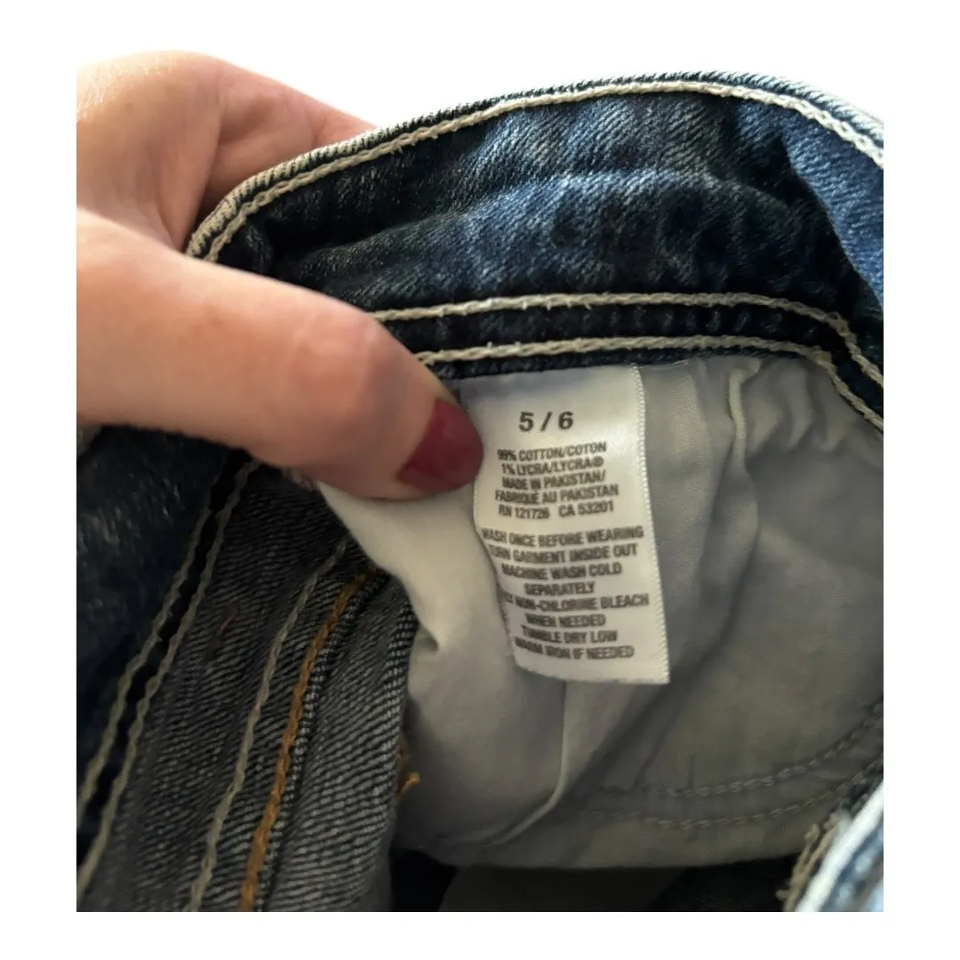 Aeropostale Denim Cutoff Shorts Size 5/6 Blue - Image 4