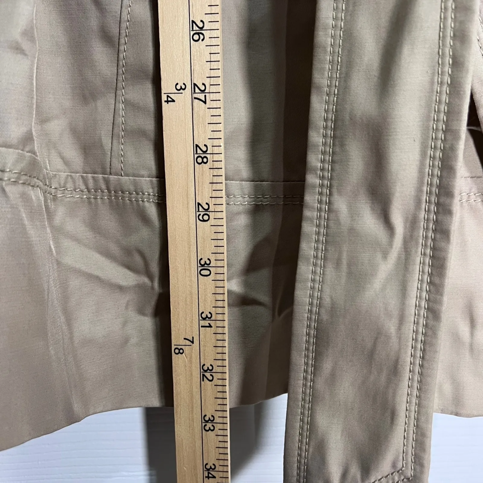 Jones New York Sport Trench Coat Removable Hood Beige Large NWT Fall Winter - Image 7