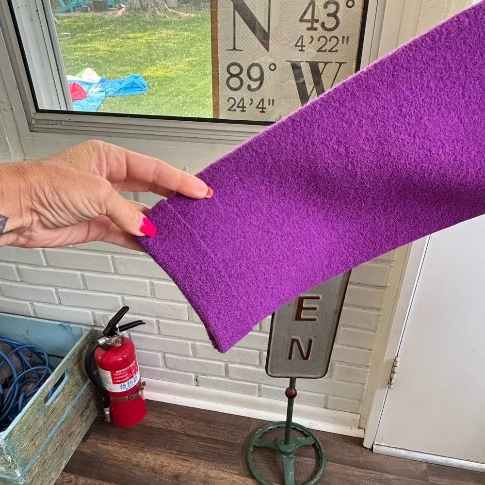 Eileen‎ Fisher High Collar Boiled 100% Wool Jacket large layered classic luxury - Image 4