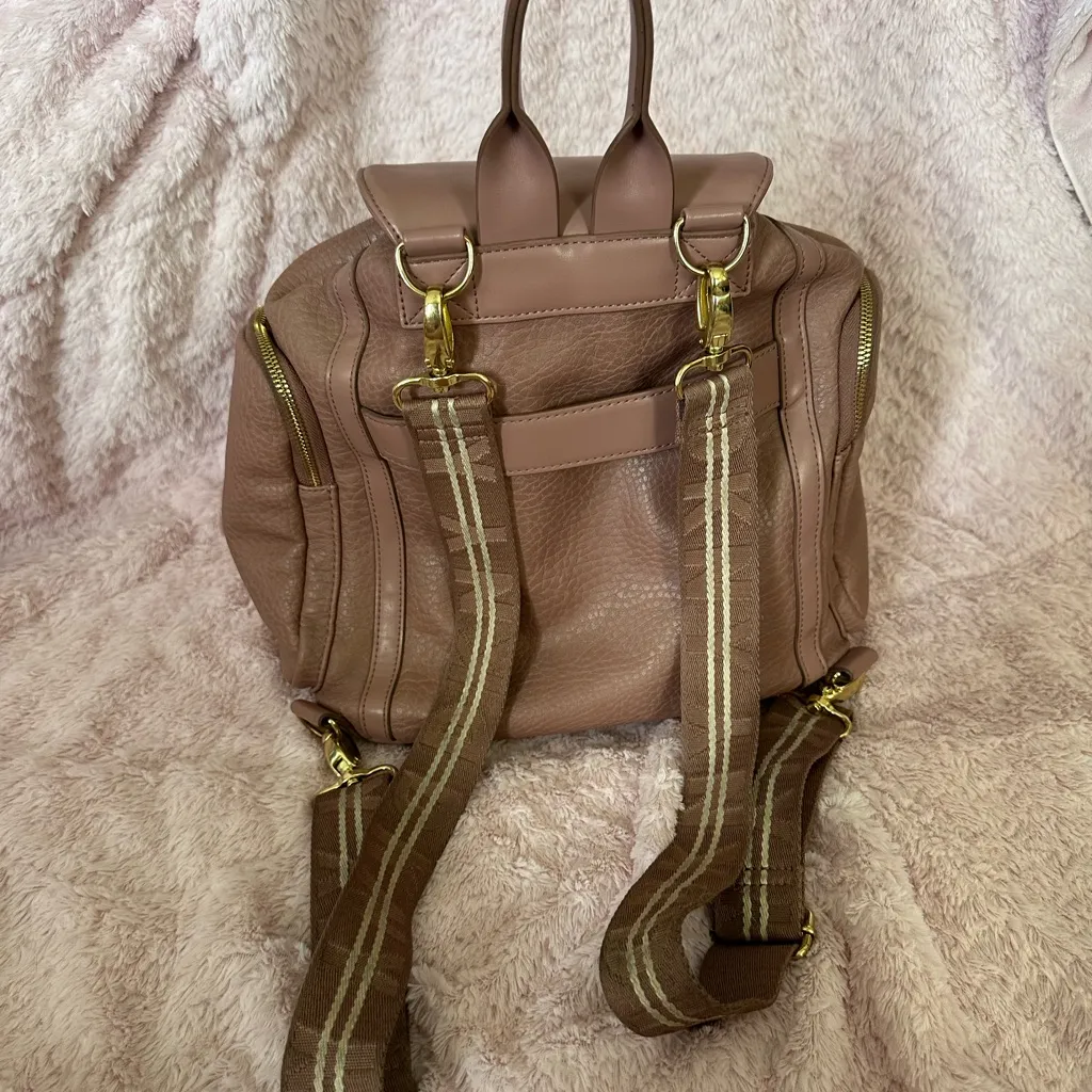 DKNY Rapture Primrose Pink Vegan Leather Softside Pockets Medium Y2K Backpack - Image 7