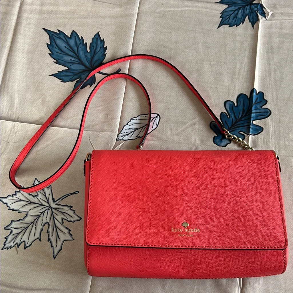 Kate Spade ♠️ Pinkish Red Crossbody Bag - Image 3