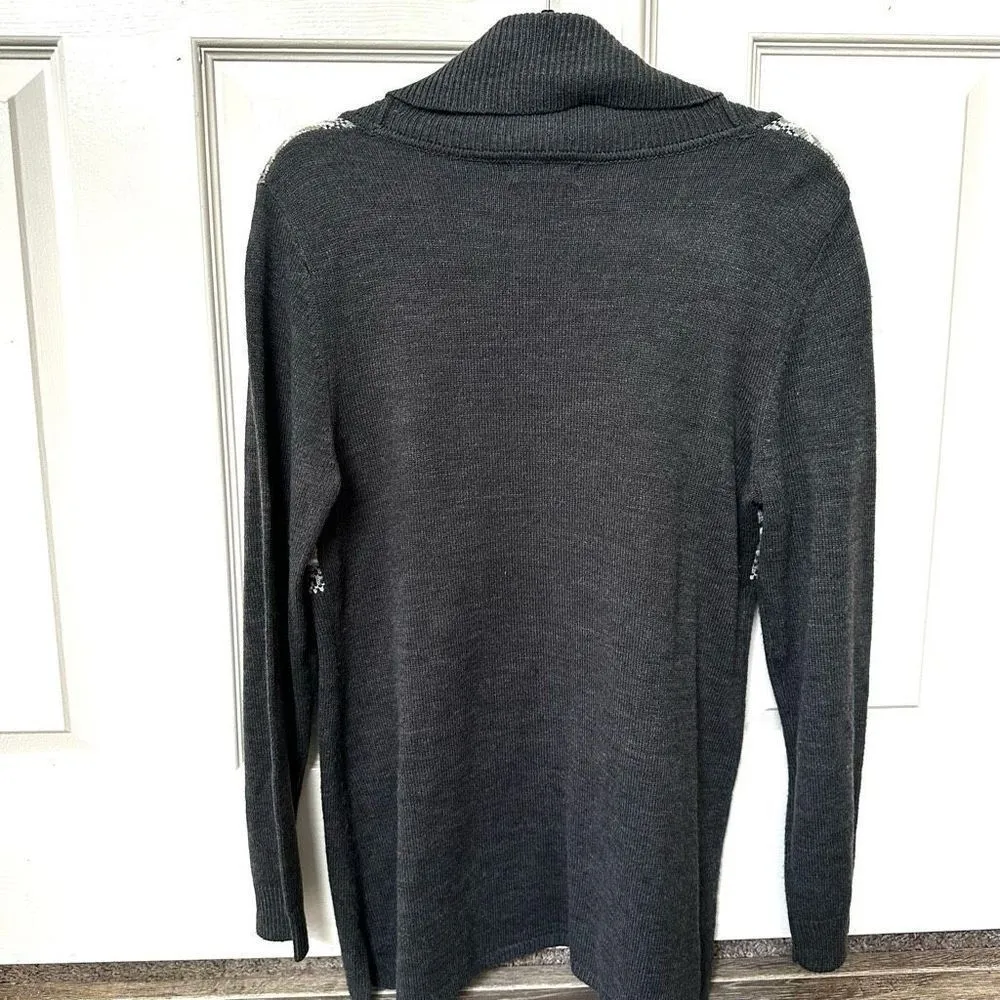 Karen Scott grey cowl neck sweater - Image 7