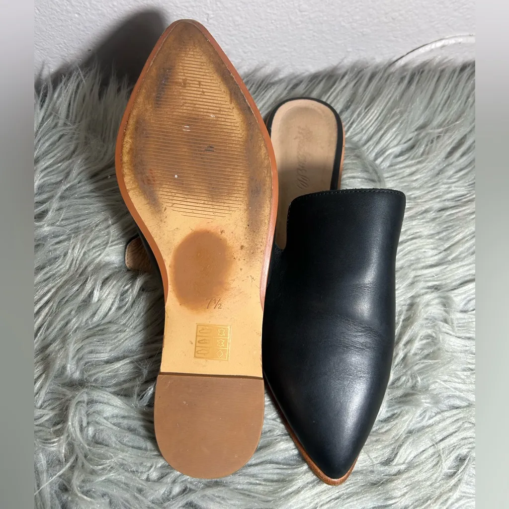Madewell The Gemma Mule in Leather  
Black Mules Sz 7.5 - Image 9