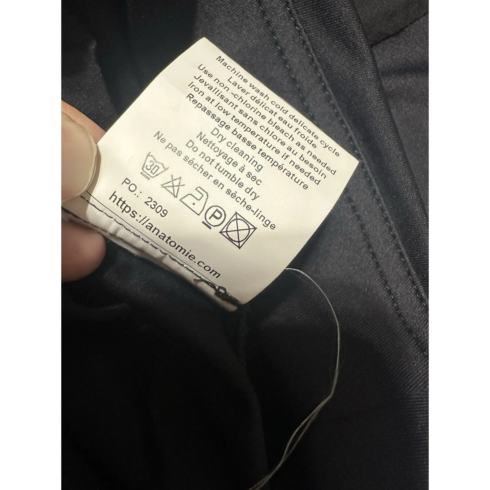 Anatomie Ipant Hybrid Zip Front Slim Fit Pant Black NWOT Size L Size L - Image 10