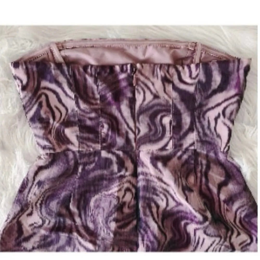 BCBGMaxAzria “Martina” Strapless Cocktail Dress purple and pink size 02 - Image 10
