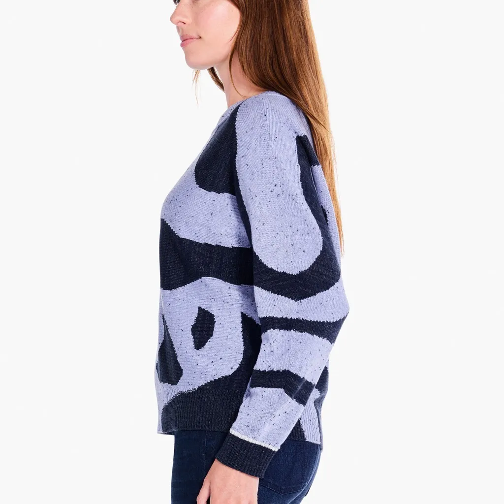 NIC+ZOE Abstract Intarsia Knit Sweater - Size L - Image 7
