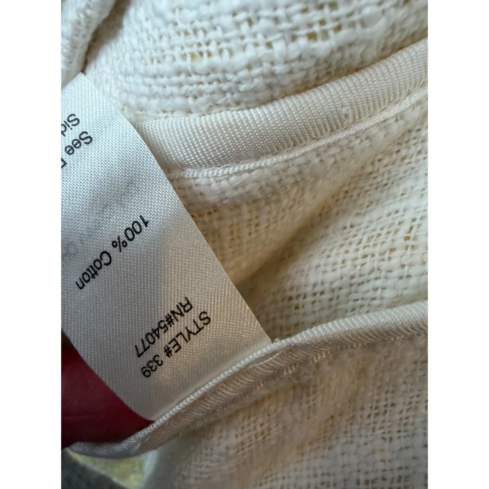 NWT Cabi Blazer Cropped Yellow Fringed size XS Extra Small 339 #339 Tweed Jacket - Image 8