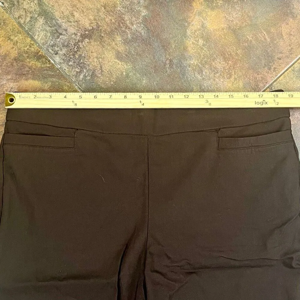 Kim Rogers Short Brown Pull-On Pants 16S - Image 2