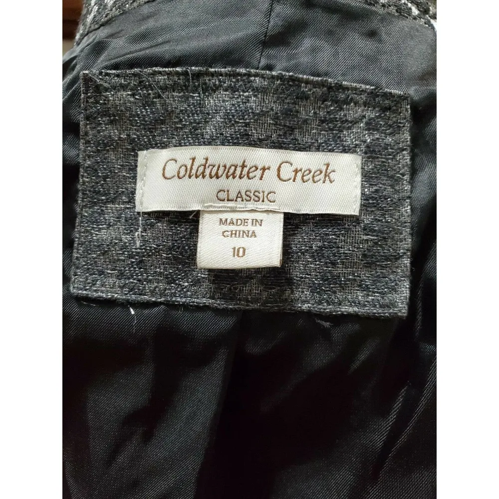 ColdWater Creek Women Gray Polyester LongSleeve Single Breasted Jacket Blazer 10 - Image 8
