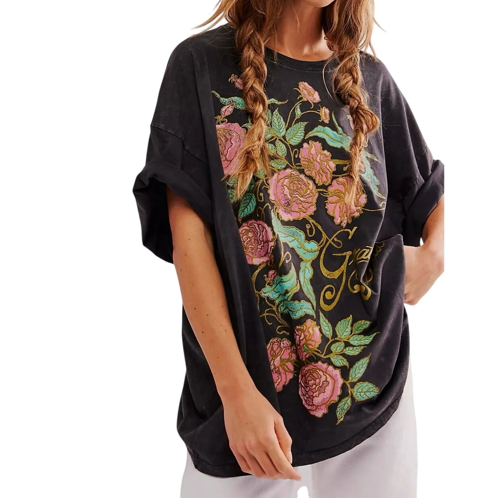DAYDREAMER Grateful Dead Rose Tee, One Size / OS New without Tag Sold out online - Image 3