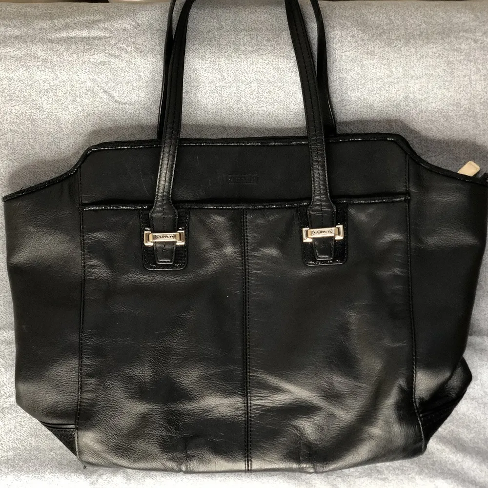 Coach Black Leather Purse - Image 3