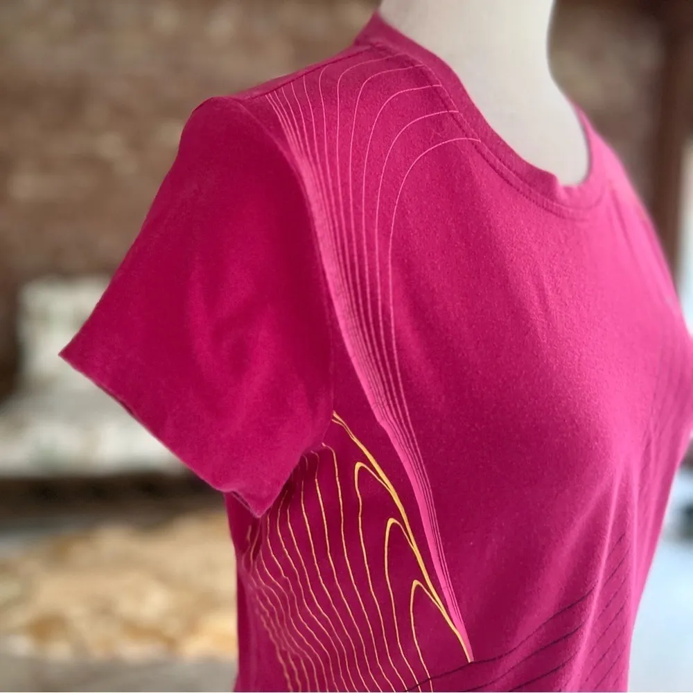 Fila Sport Top Pink Short Sleeve Tee Shirt S Gym Workout Exercise Casual - Image 10