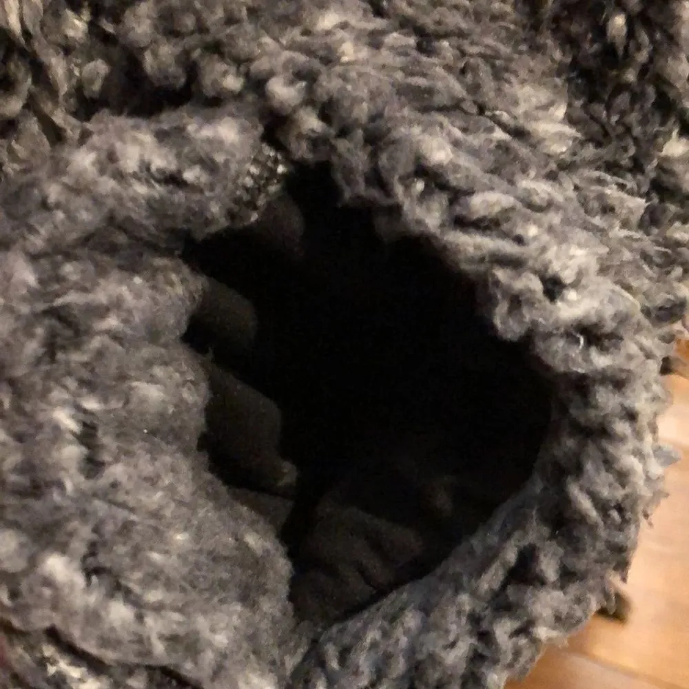 SANTA FE APPAREL Womens Black Full Zip 3/4 Length Hooded Sherpa Teddy Jacket XXL - Image 7