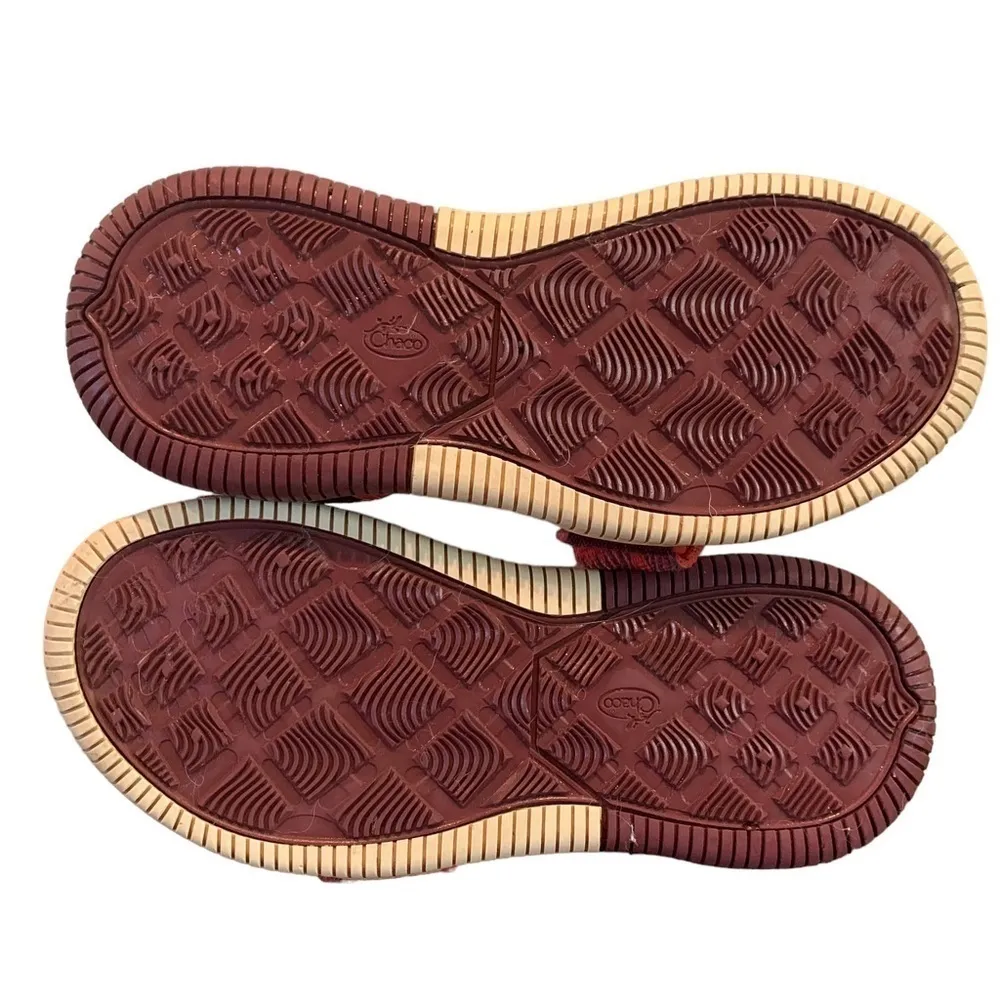 WOMEN’S Chaco Confluence red orange adjustable strap outdoor sandals - Image 6