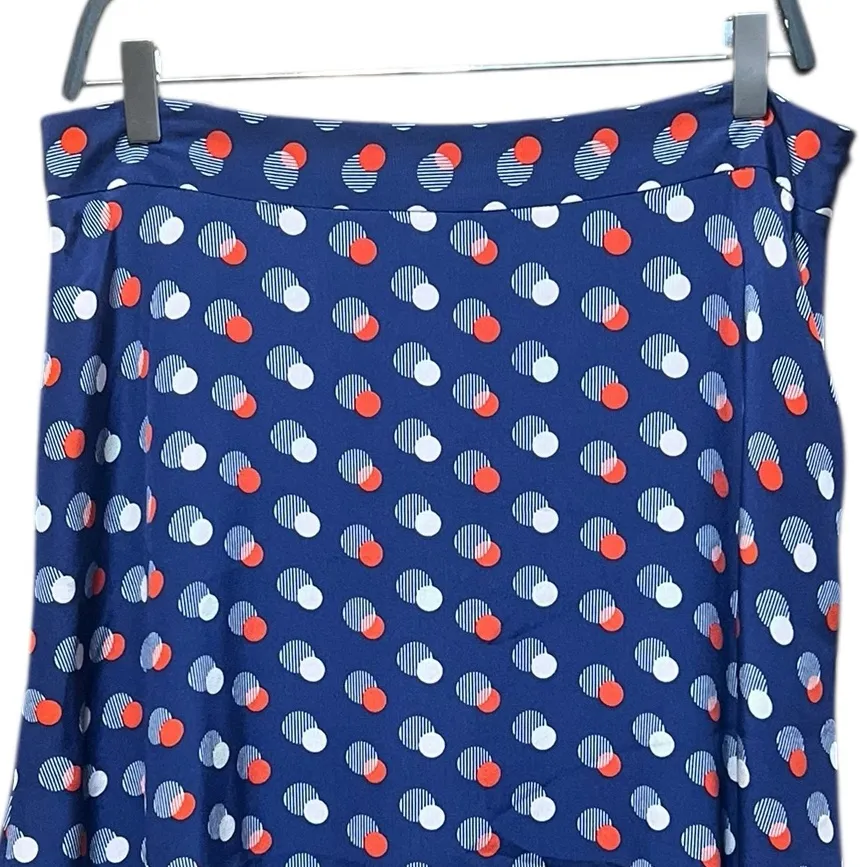 KATE SPADE Blue 'Holland' Silk Polka Dot Skirt Size 12 - Image 4