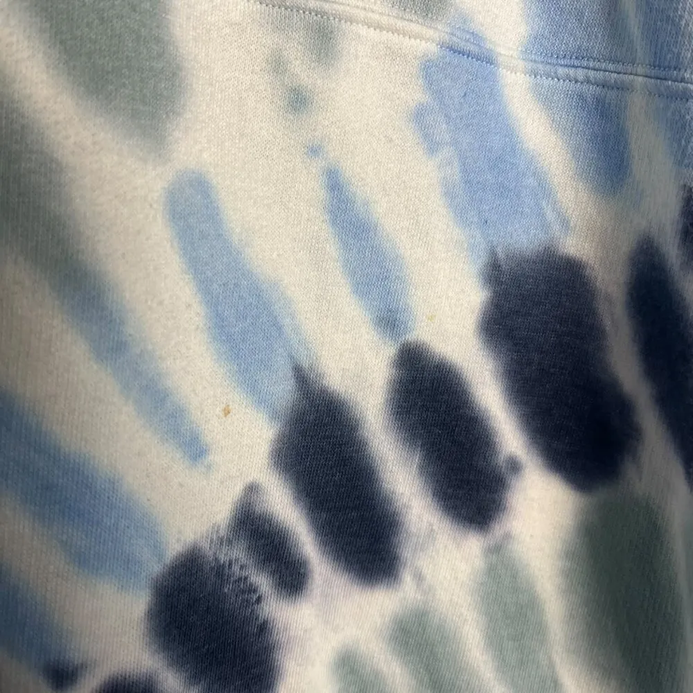 PINK Women's‎ XS 1/4 Zip Tie Dye Sweatshirt Blue Gray Loungewear Oversized Comfy - Image 6