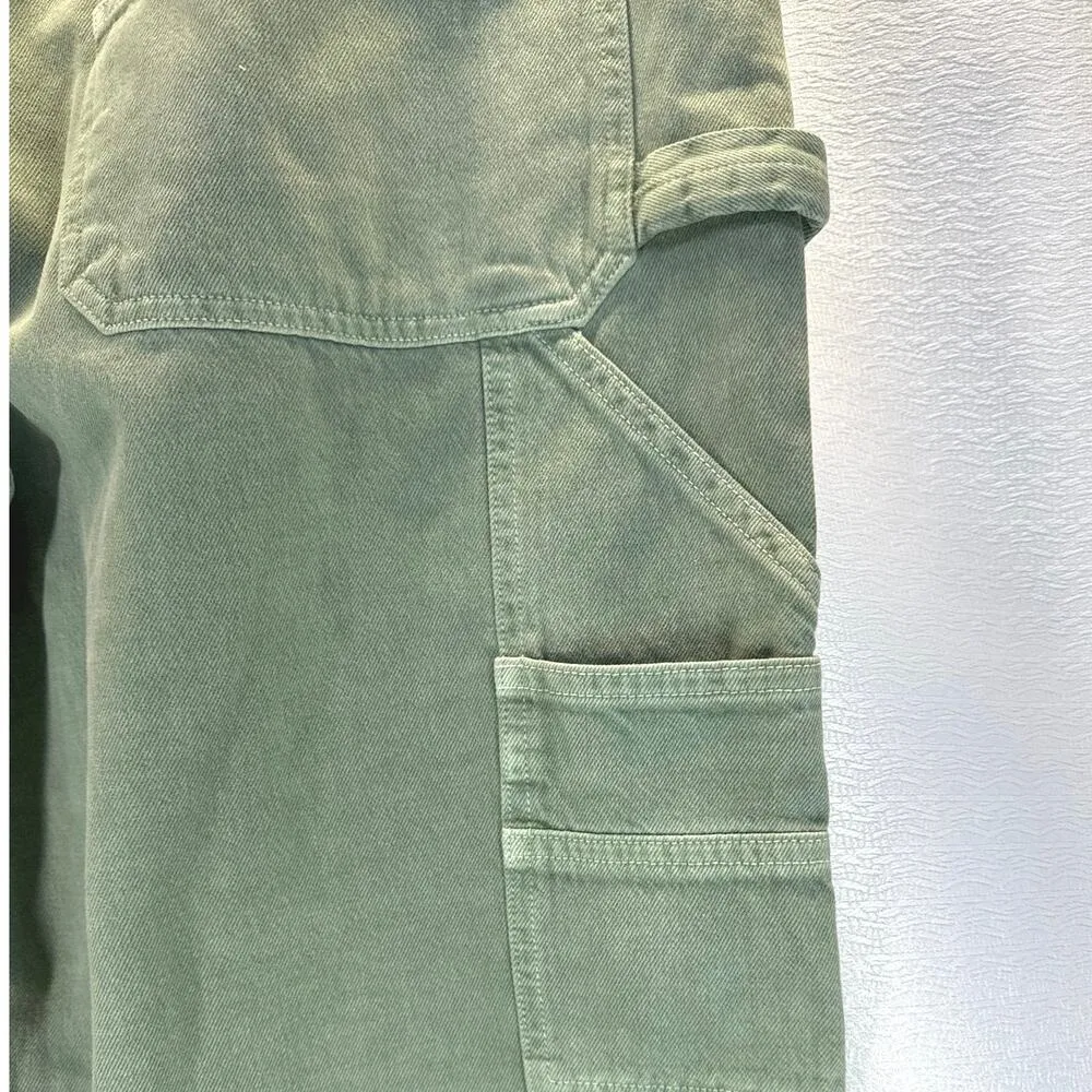 AGOLDE Anthropologie Green Cargo Denim Wide Leg women plus size 33 (16) - Image 5