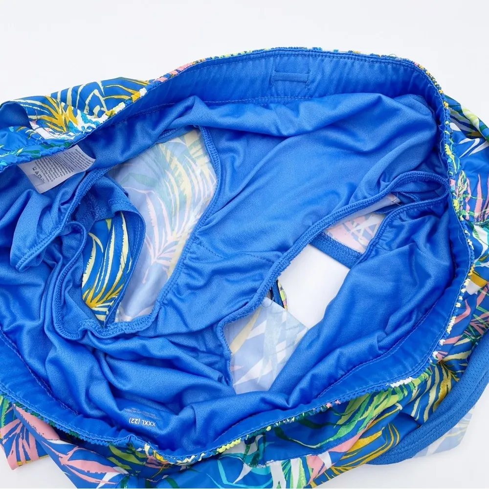 Athletic Works Core Running Shorts Brief Liner Blue Tropical Print Size XXXL 22 - Image 4