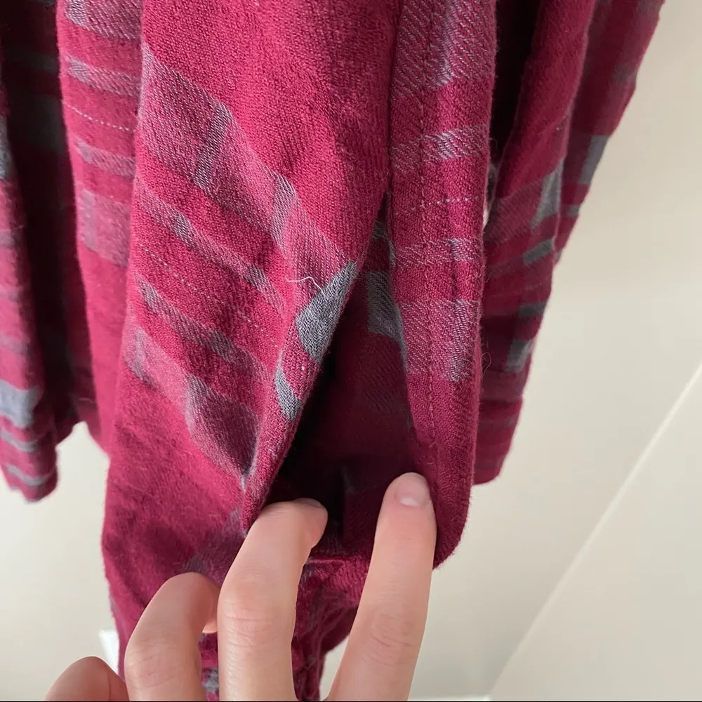 Free People Baby-Blues Paid Tunic Red Sz XS - Image 6