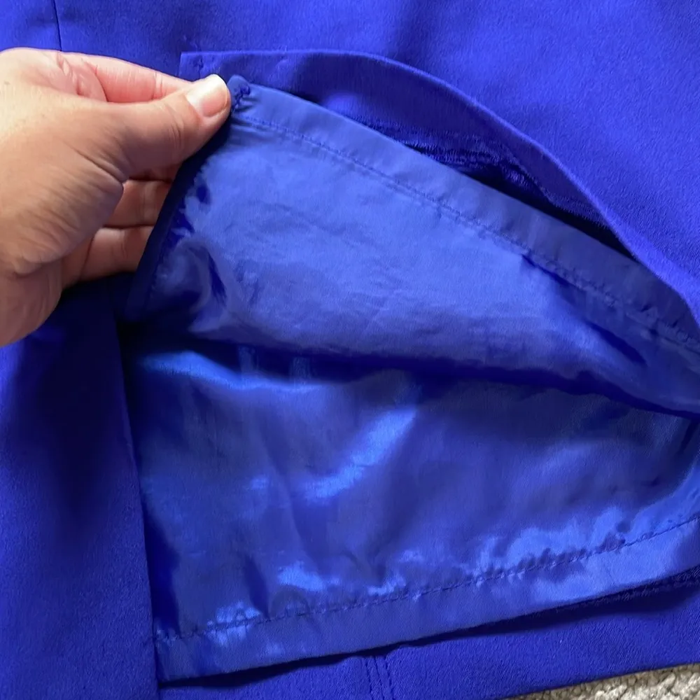 Worthington Royal Blue Career Business Mini Skirt | Size 10 - Image 6