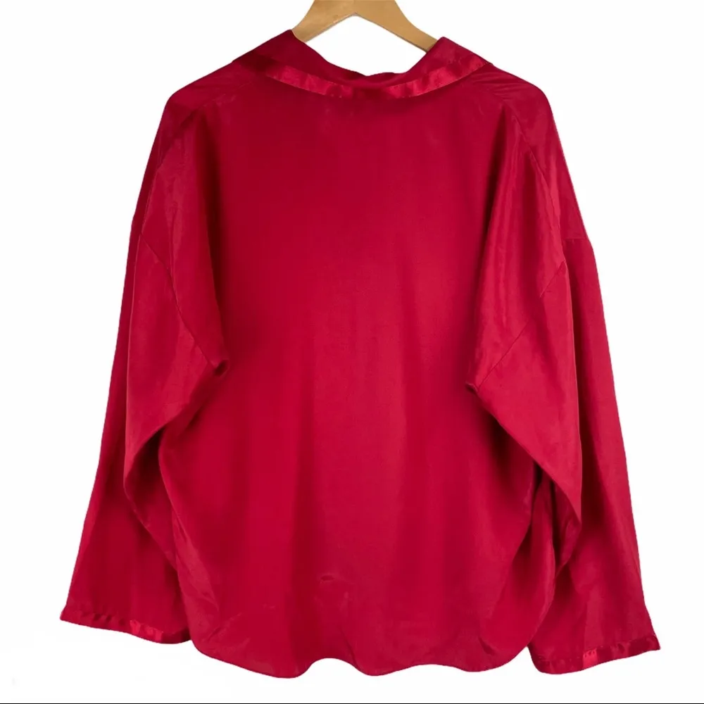 Victoria’s Secret Red Button Up Pajama Top - Image 4