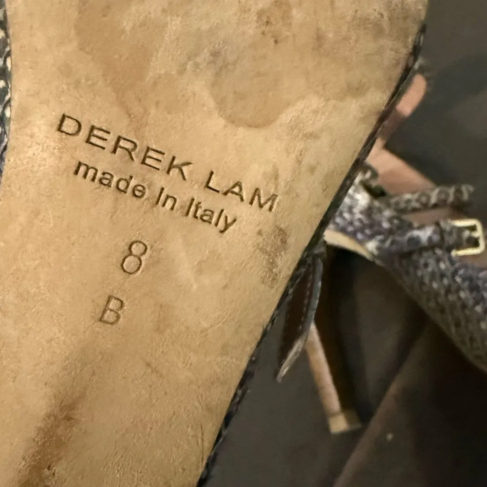 Derek Lam Snake Skin Leather‎ Strappy Ombre Heels Size 8 - Image 5